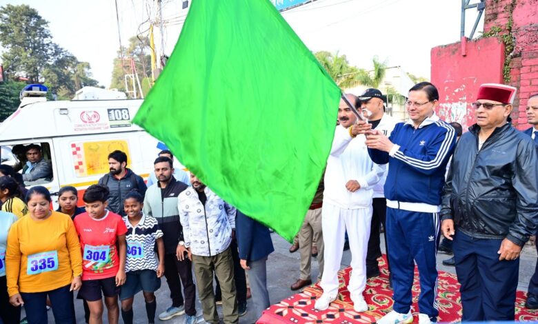 सीएम ने किया ओपन रन फॉर यूनिटी क्रॉस कंट्री दौड़ में प्रतिभाग
